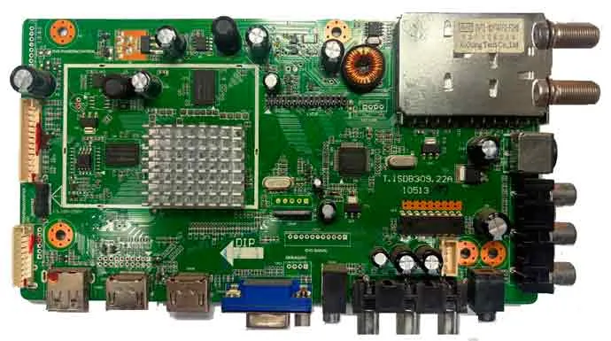 Foto da placa do tv efetuado para gravação